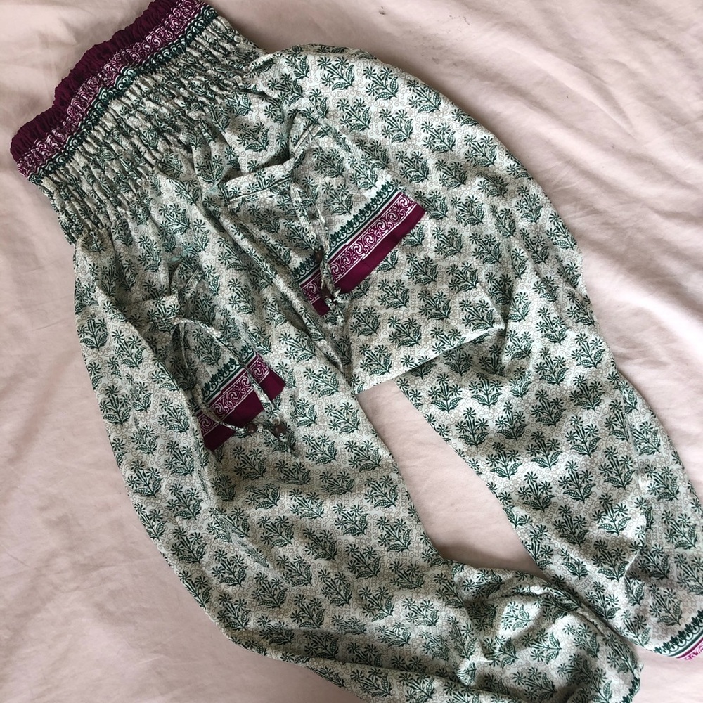 Wide Legged Silk Pants